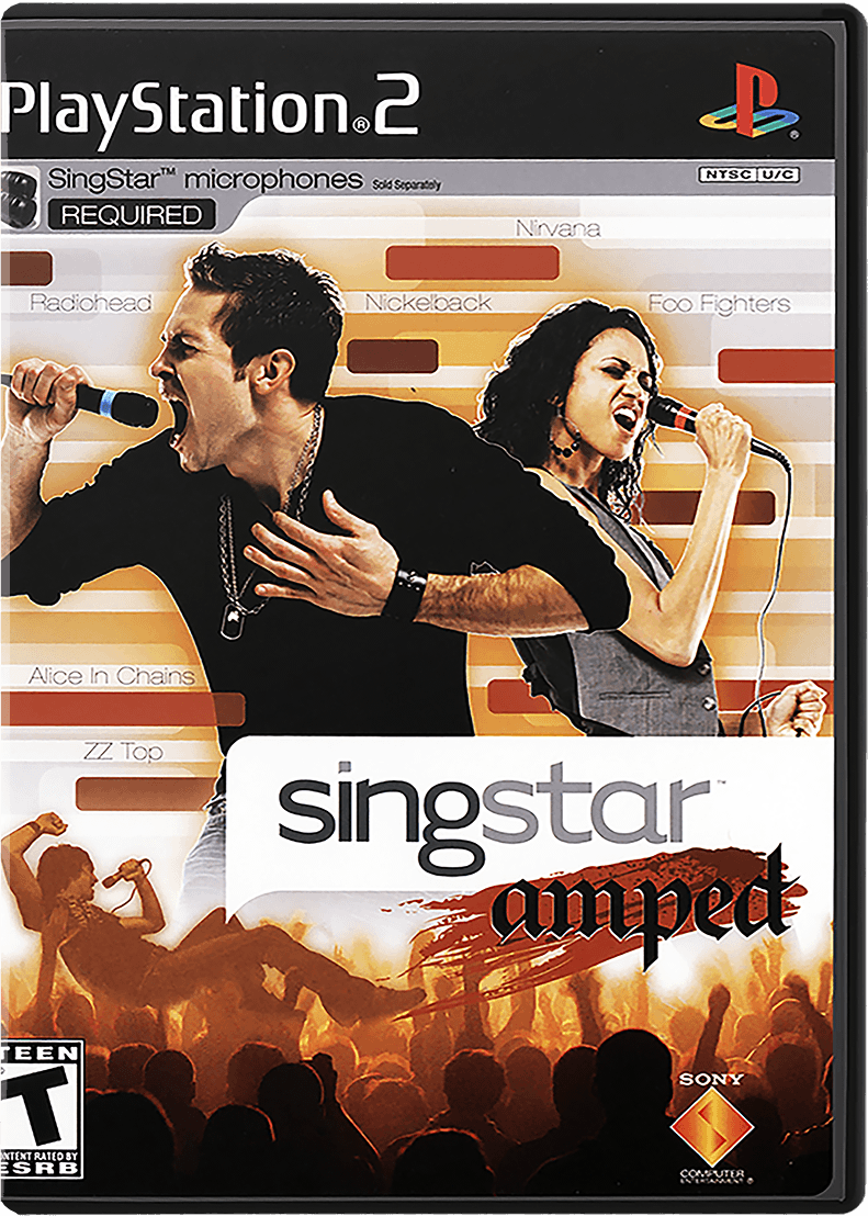 Singstar Amped box art for Playstation 2